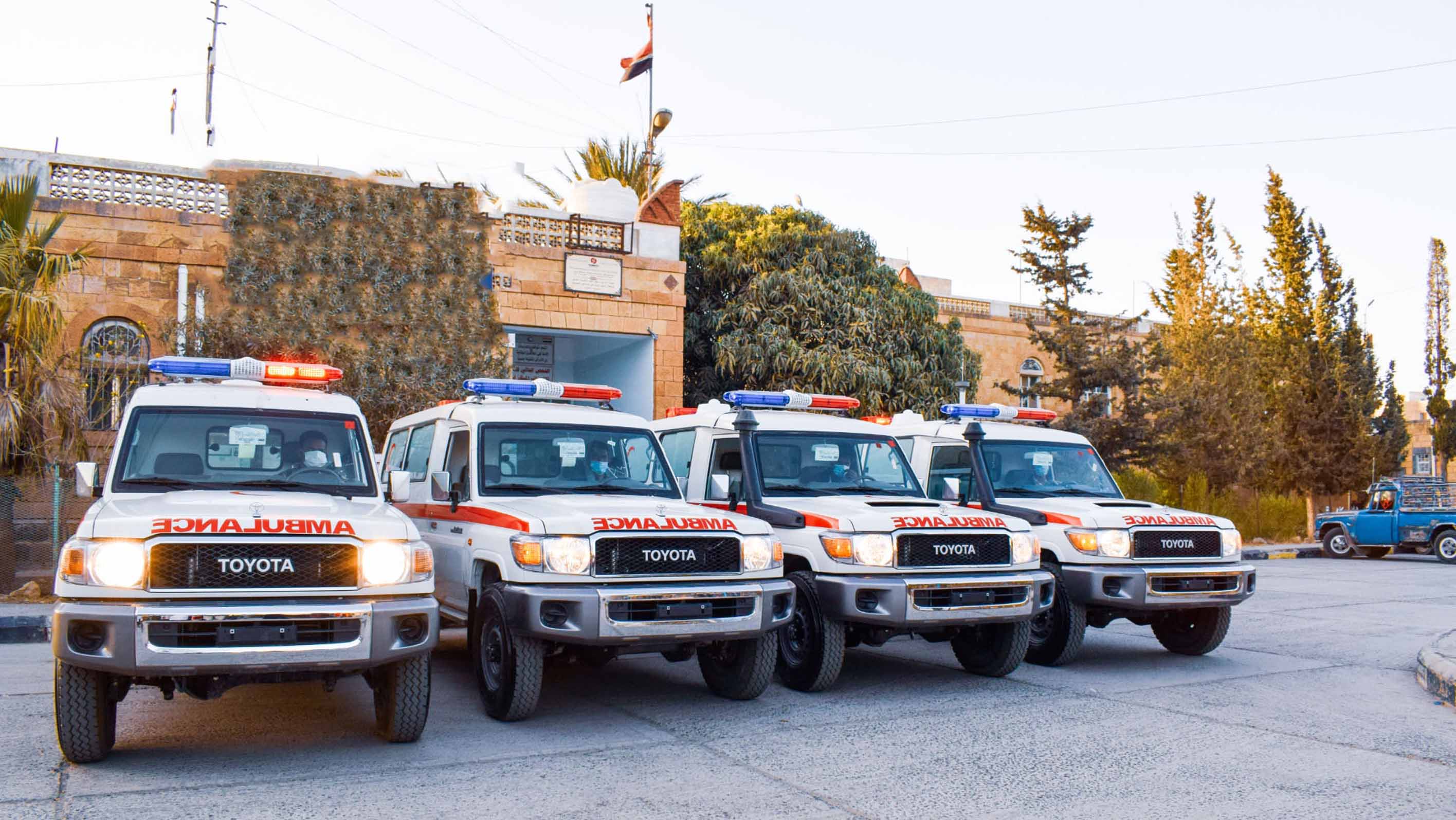 Under the auspices and presence of the Minister of Health, "TKF" delivered 4 ambulances to Marib